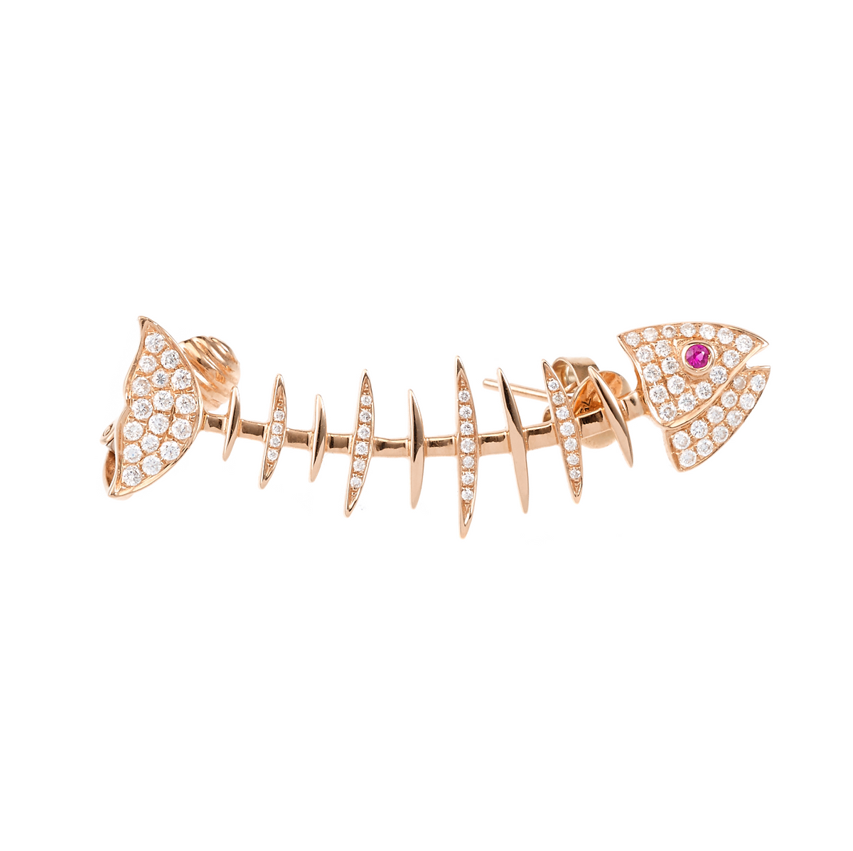 Wishbone Earcuff with diamond – kamushki jewellery